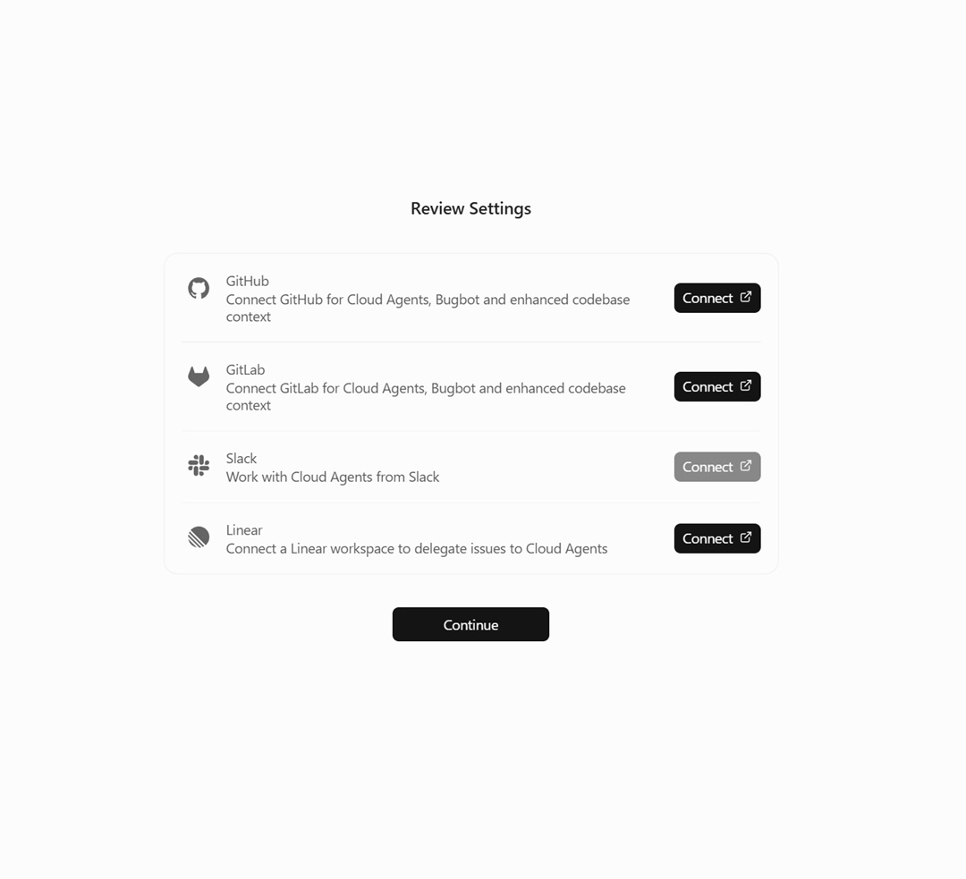 Review Setting画面